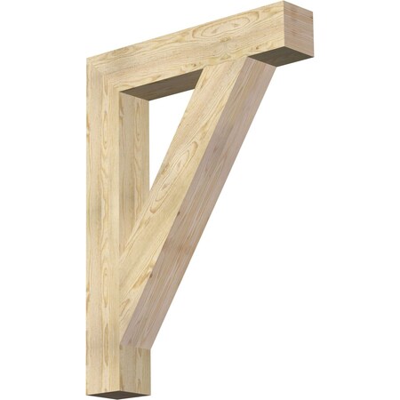 Ekena Millwork Traditional Block Rough Sawn Bracket, Douglas Fir, 6"W x 34"D x 46"H BKT06X34X46TRA05RDF